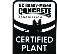 BC Ready-Mixed Concrete Certified Plant